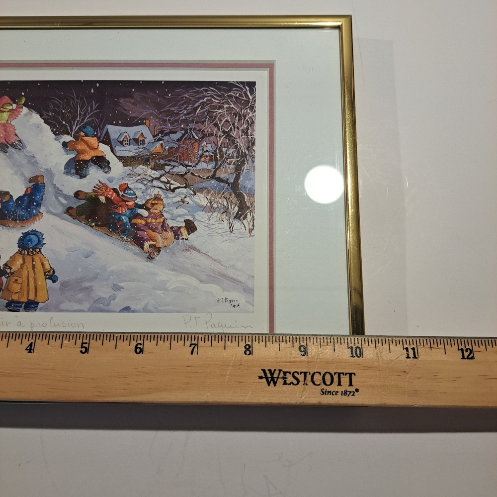 Pauline T Paquin "Plenty Of Fun For All " COLOR print pencil signed and named - Picture 5 of 6